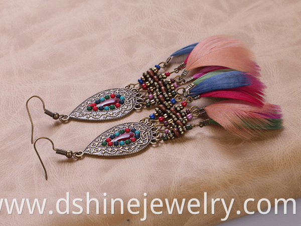 Feather Indian Earring Jewellery